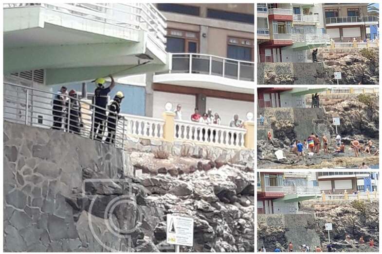 Los bomberos actuando en la zona (Foto TA)